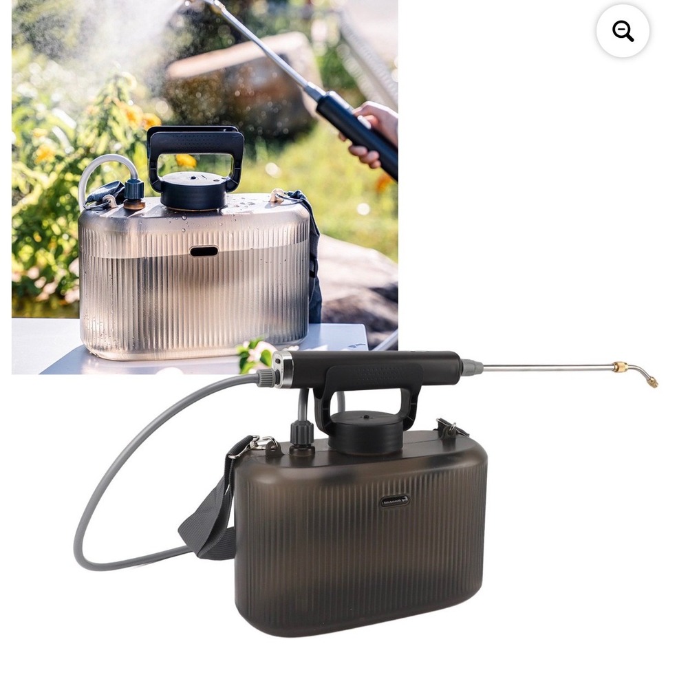 5L Electric Garden Sprayer with Telescoping Wand and Shoulder Strap Black